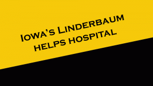 Iowa's Linderbaum helps hospital.