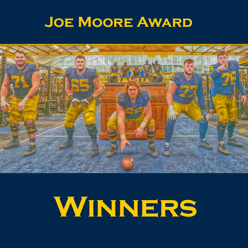 University of Michigan Offensive Line Wins the Joe Moore Award | Image courtesy of the Joe Moore Award