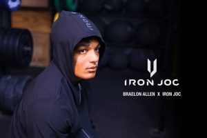 Wisconsin RB Braelon Allen promotes Iron Joc | Image courtesy of Iron Joc Performance Gear