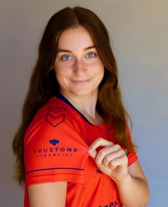 Minnesota high school student Bayliss Flynn plays soccer for Edina High and for the Minnesota Aurora FC. Now she has her state's first high school NIL deal with TruStone Financial. | Photo courtesy of TruStone Financial.