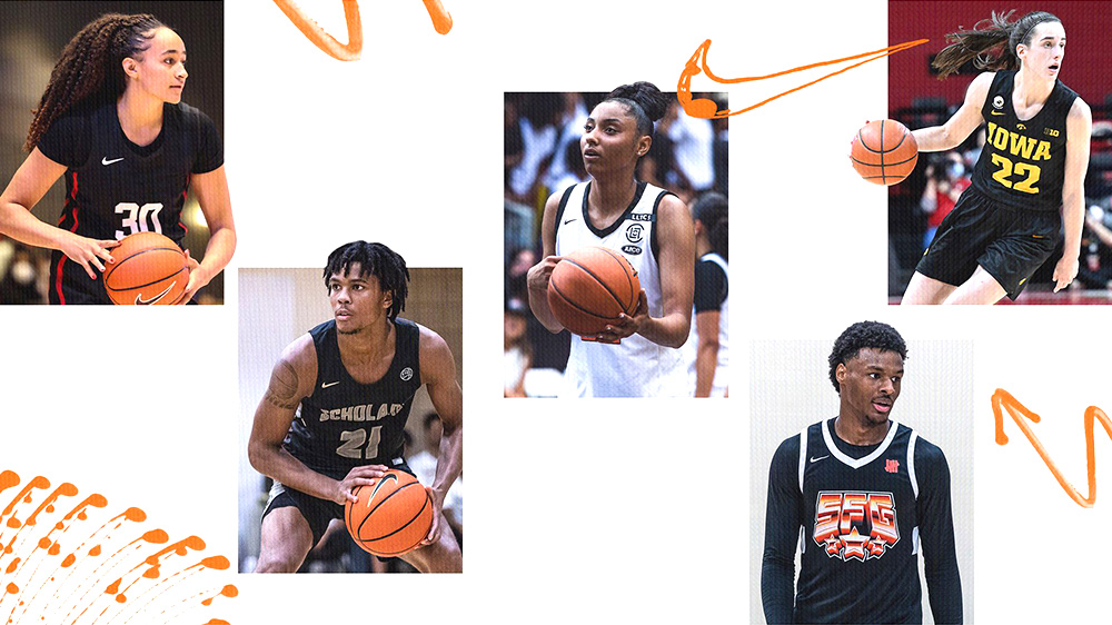 Nike Basketball creates new partnerships with 5 student-athletes. | Image courtesy of Nike