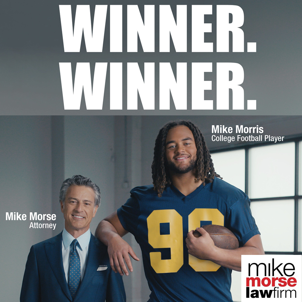 Michigan linebacker Mike Morris partners with the Mike Morse Law Firm. | Photo courtesy of Mike Morse Law Firm