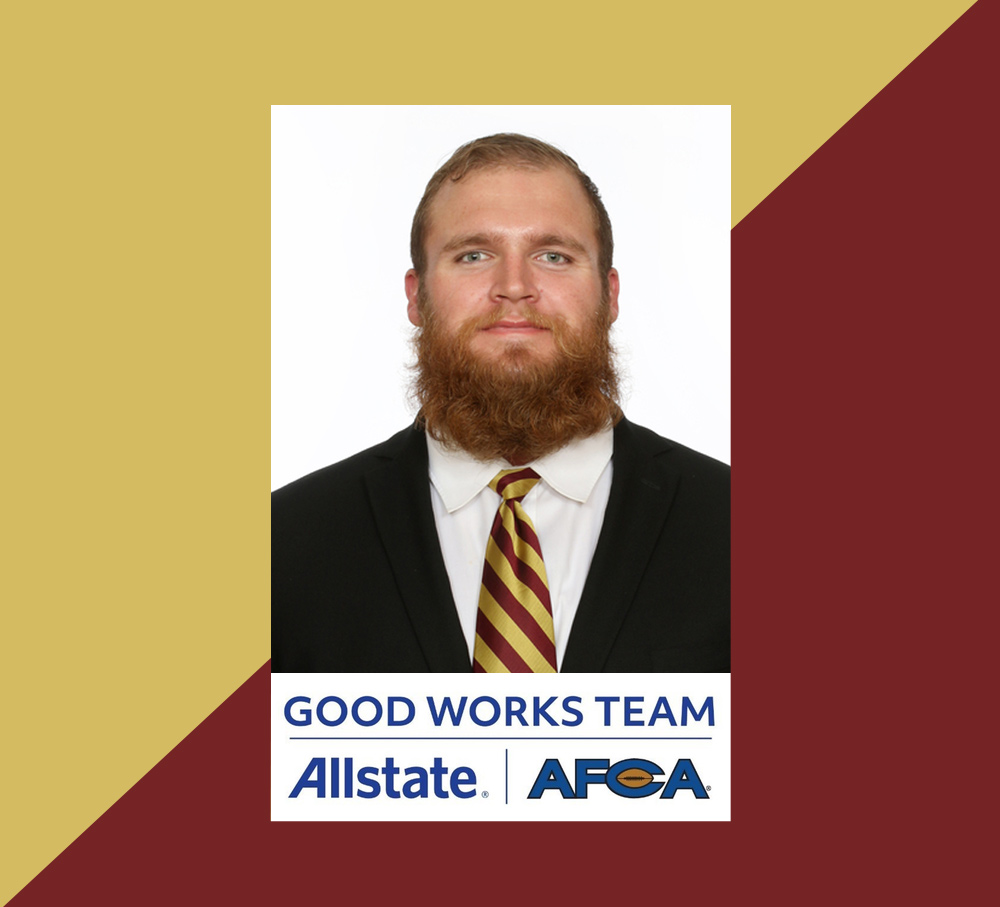 FSU Football lineman Dillan Gibbons is the captain of the 2022 Allstate AFCA Good Works Team®. Photo courtesy of Allstate