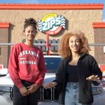 Arkansas Women's Basketball player Jersey Wolfenbarger (left) is the latest student-athlete to be featured in an episode of ZIPS Car Wash's "Car Wash Convos™." In the video, former Arkansas Track athlete Taliyah Brooks interviews Wolfenbarger. | Image courtesy of ZIPS Car Wash