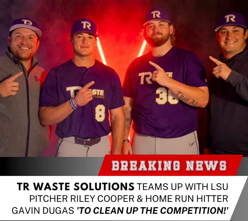 LSU Baseball's Riley Cooper and Gavin Dugas score NIL deals with TR Waste Solutions. | Photo courtesy of TR Waste Solutions