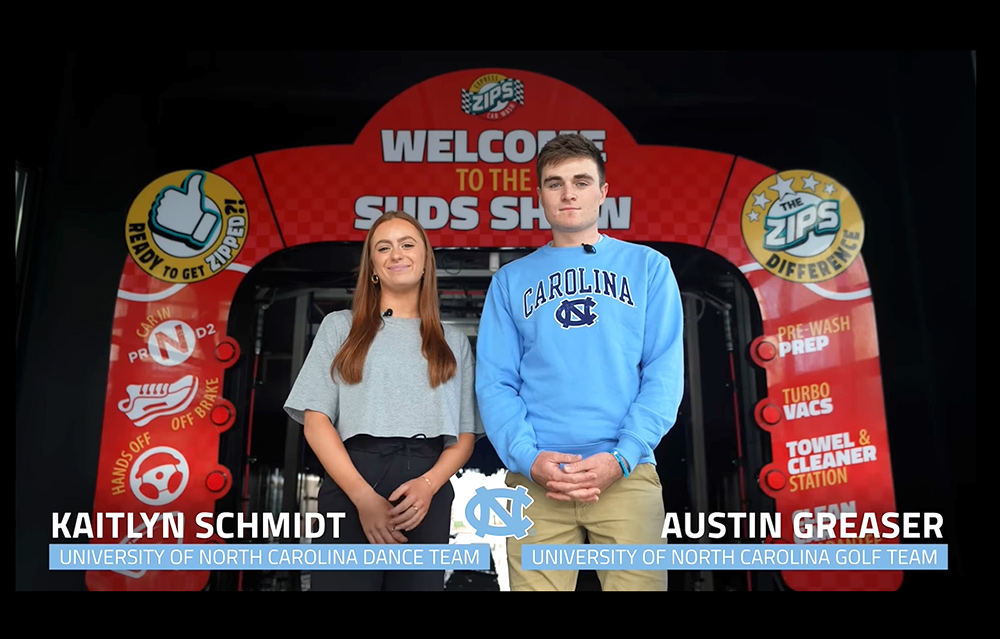 UNC Golf's Austin Greaser gets an NIL partnership with ZIPS CAR WASH. | Image courtesy of ZIPS CAR WASH