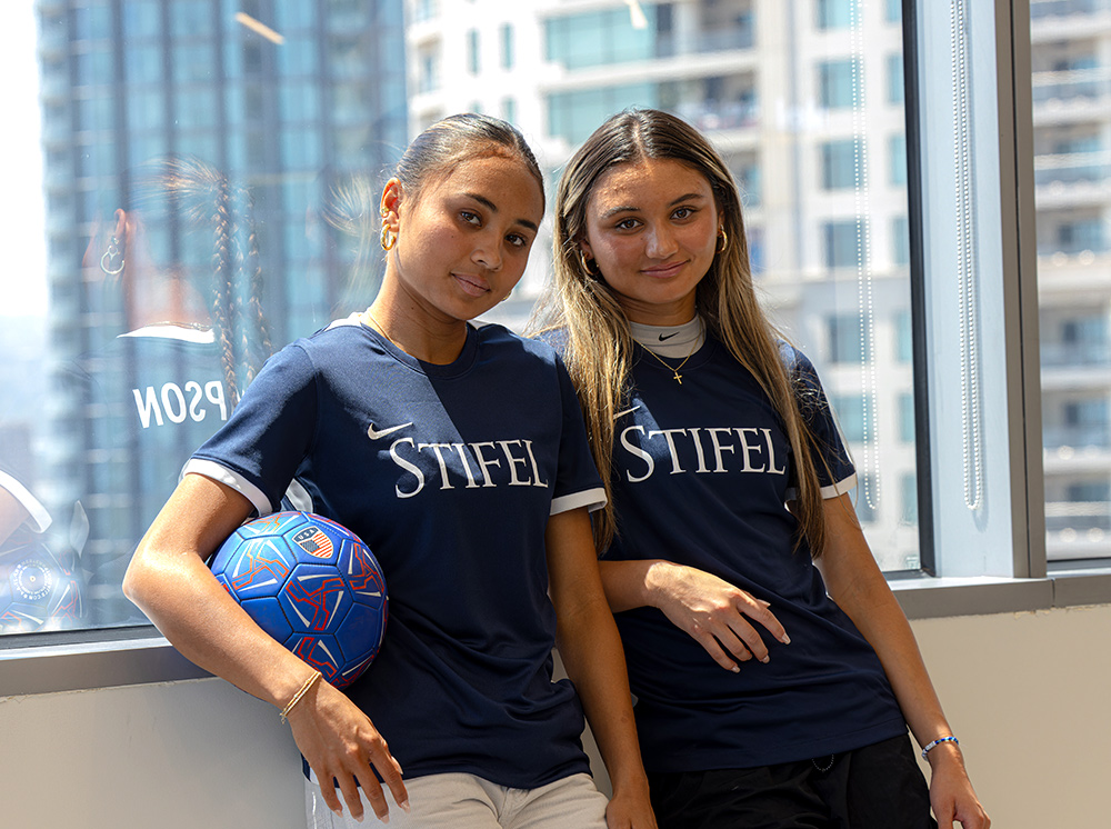 Sisters Alyssa and Gisele Thompson get NIL deals with Stifel Financial Corp. | Photo courtesy of Stifel Financial Corp.